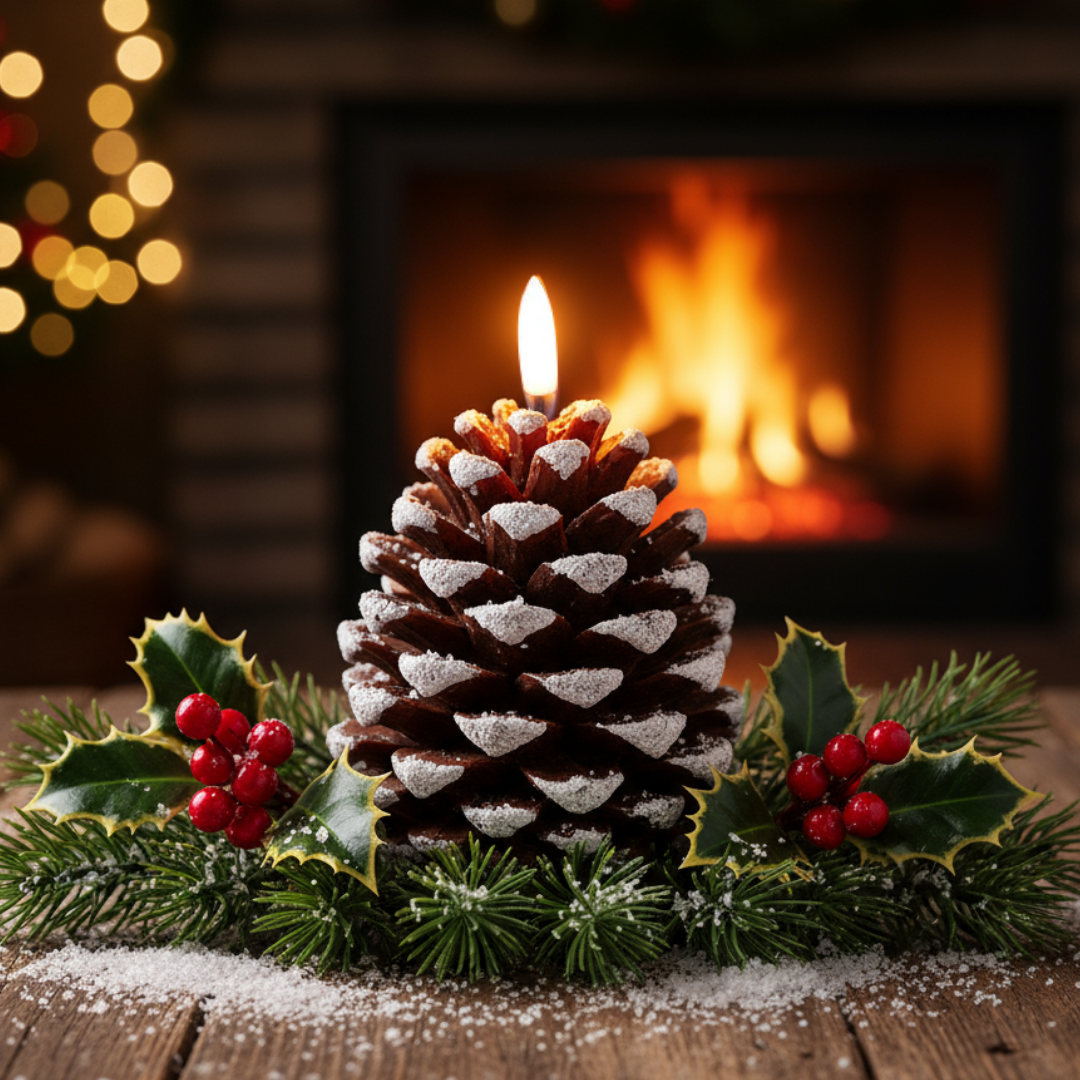 Lunapine™ – Flameless Pinecone Candle with Gentle Glow (50% Off)