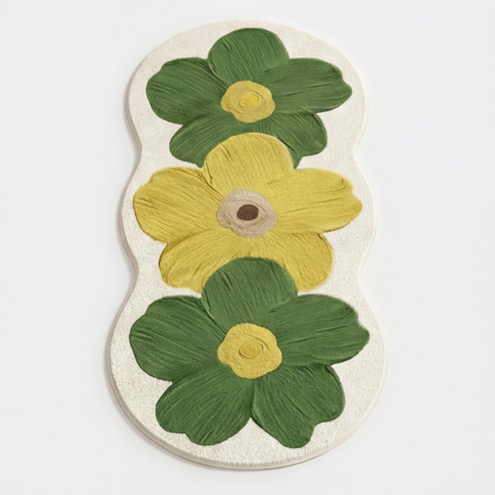 Bloomora – Sculpted Floral Accent Rug
