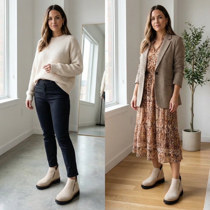 Stepara™ - Side-Zip Suede Chelsea Boots