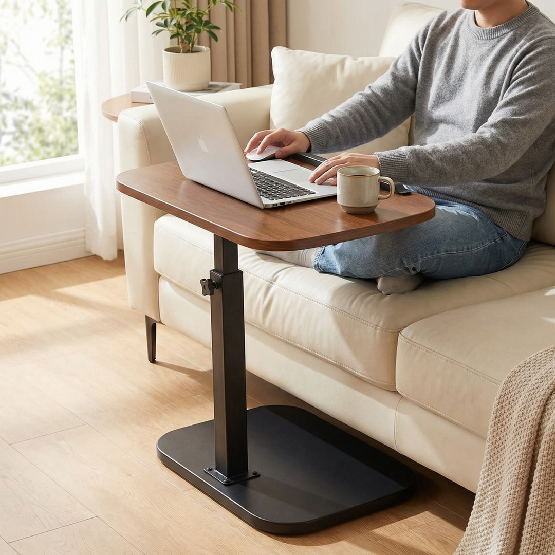 Sofadesk™ – C Shapped Adjustable Slide Under Sofa Table