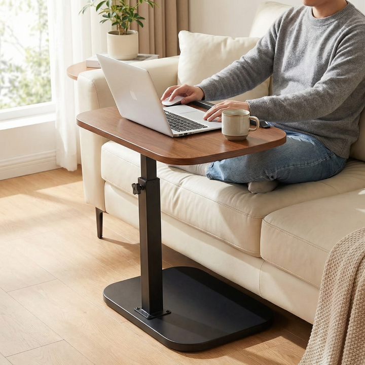 Sofadesk™ – C Shapped Adjustable Slide Under Sofa Table