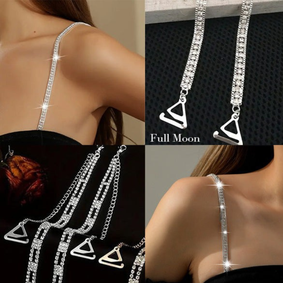 Stravière™ – 1 Pair Rhinestone Bra Straps for Dresses (50% Off)