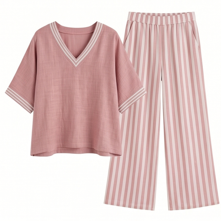 Lorna – Women's Airy Linen-like Two-Piece Set
