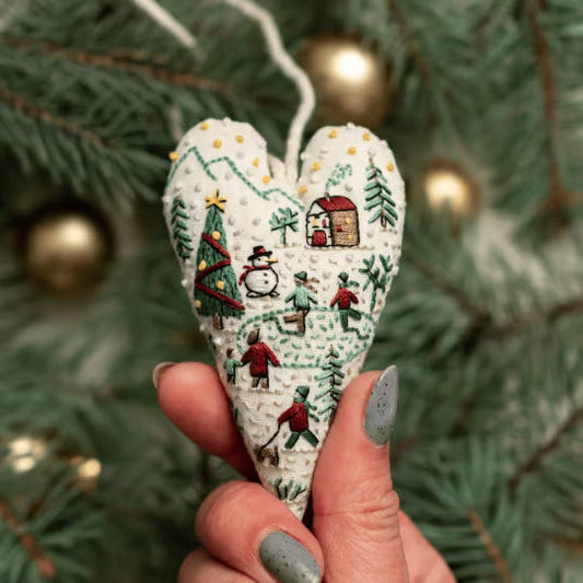 Stitchmas™ – DIY Heart Ornament Embroidery Kit