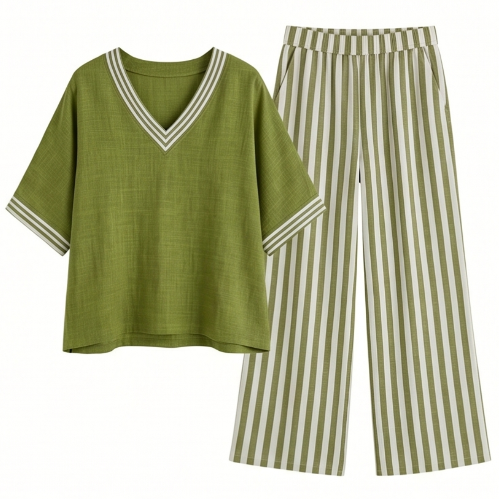 Lorna – Women's Airy Linen-like Two-Piece Set