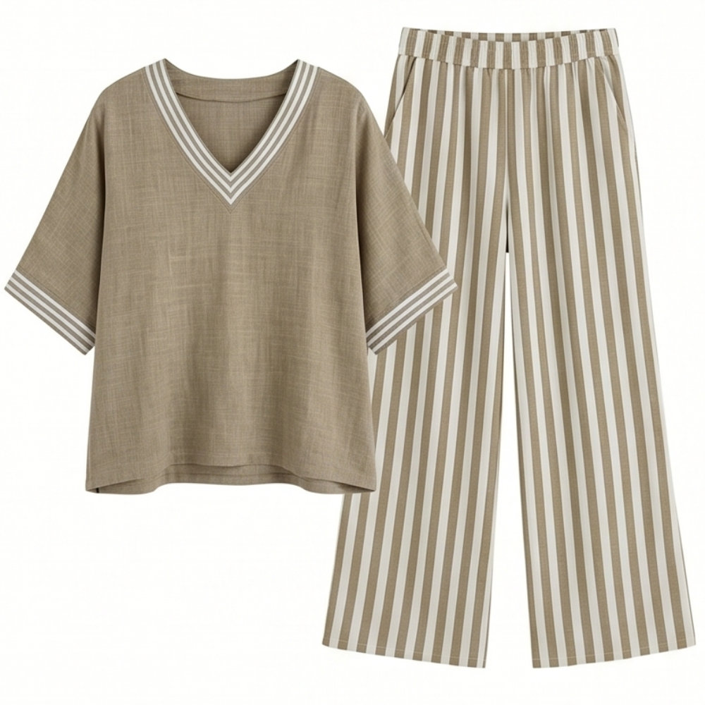 Lorna – Women's Airy Linen-like Two-Piece Set