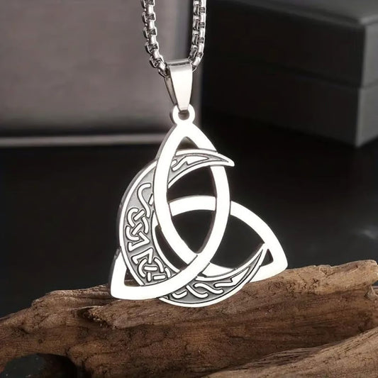 Mythara™ – Viking Trinity Knot Moon Necklace (1+1 Free)