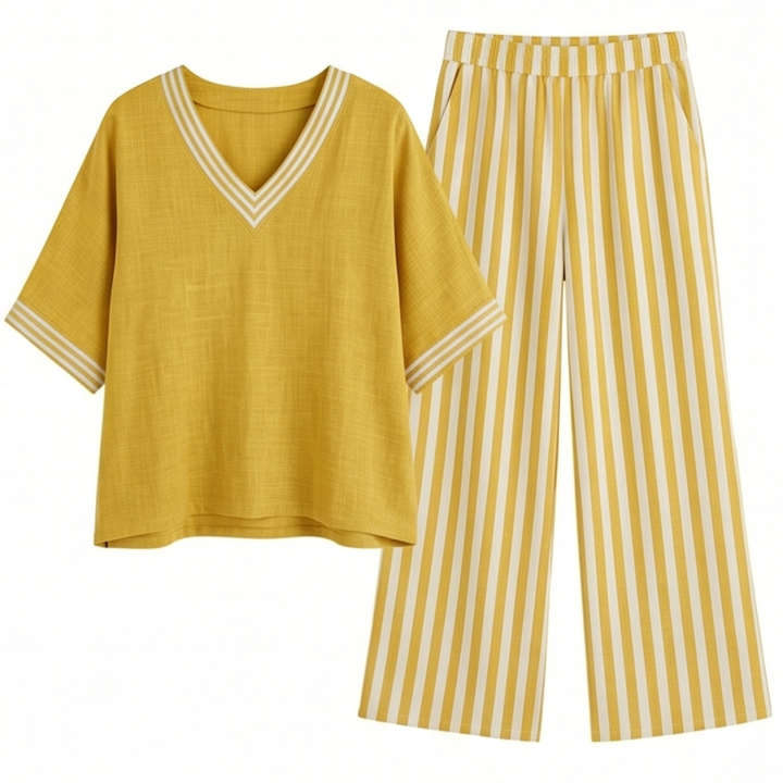 Lorna – Women's Airy Linen-like Two-Piece Set