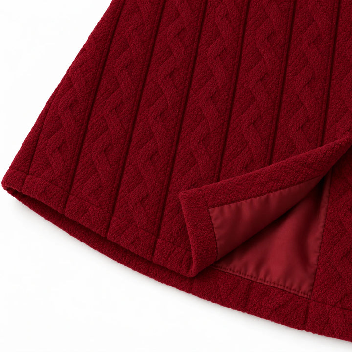 Wintelle – Textured Double-Breasted Winter Coat