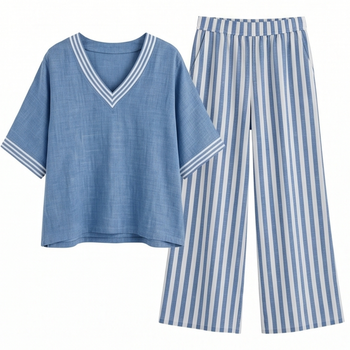 Lorna – Women's Airy Linen-like Two-Piece Set