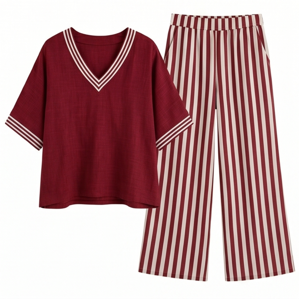 Lorna – Women's Airy Linen-like Two-Piece Set