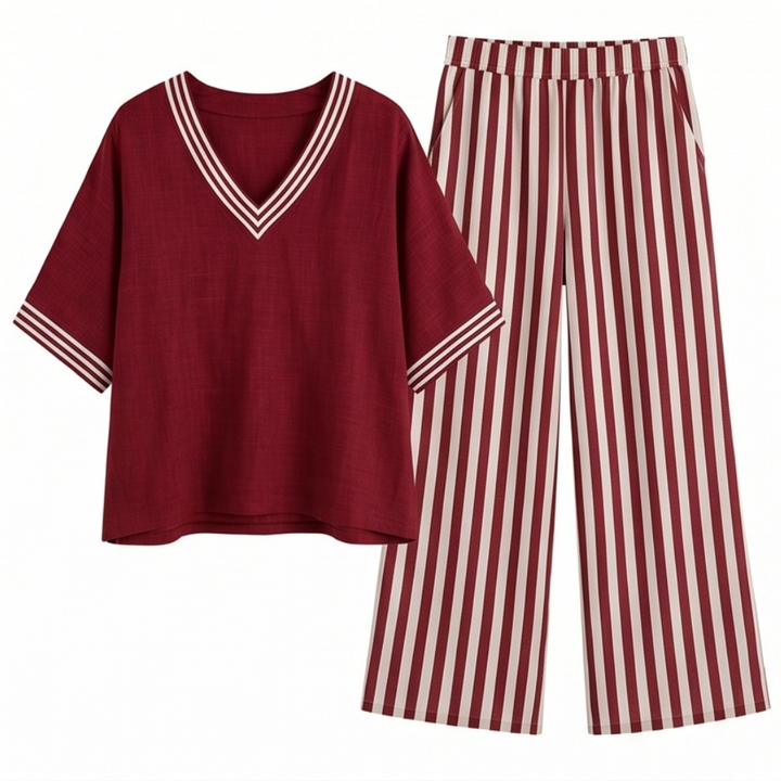 Lorna – Women's Airy Linen-like Two-Piece Set