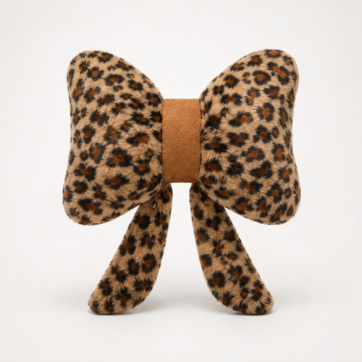 Bowvelle – Leopard Print Bowknot Throw Pillow