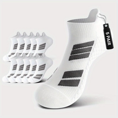 Plyro™ – Cushioned Anti-Slip Ankle Socks (5 Pairs)