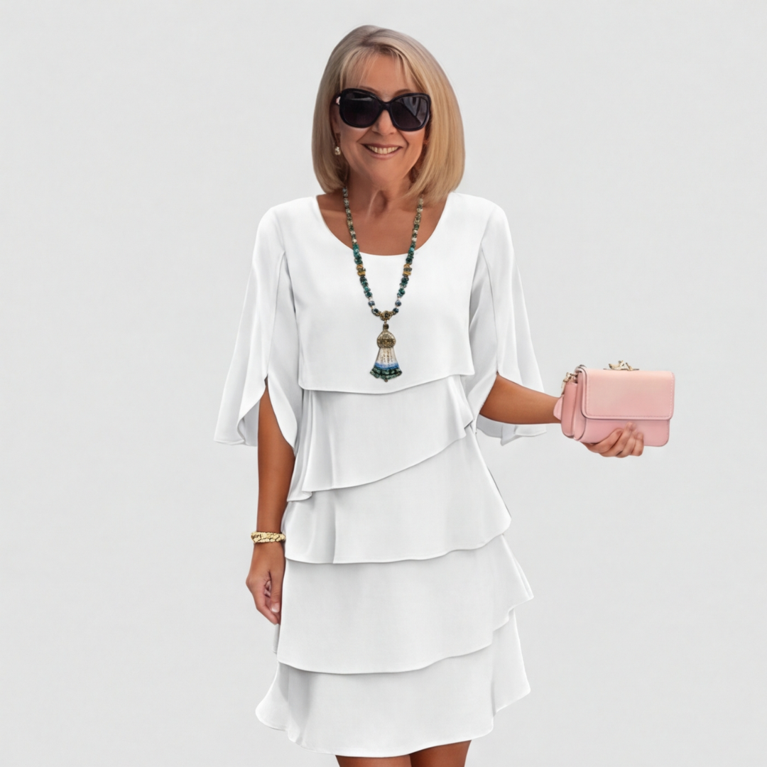 Florelle™ Elegant Layered Ruffle Dress