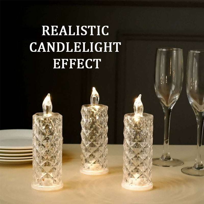 Roséra™ – Crystal Rose Candlelight Lamp