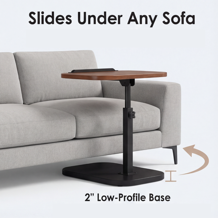 Sofadesk™ – C Shapped Adjustable Slide Under Sofa Table