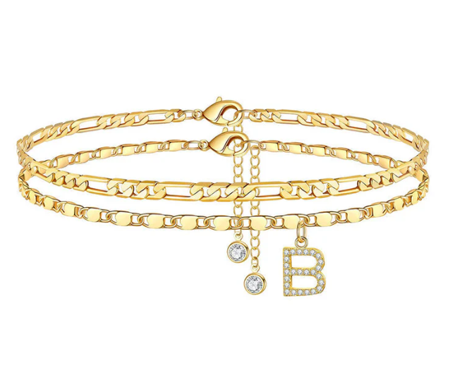 Letterly – Letter Layered Anklet