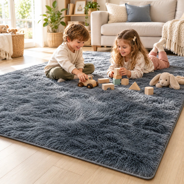 Gradia – Gradient Plush Faux-Fur Area Rug