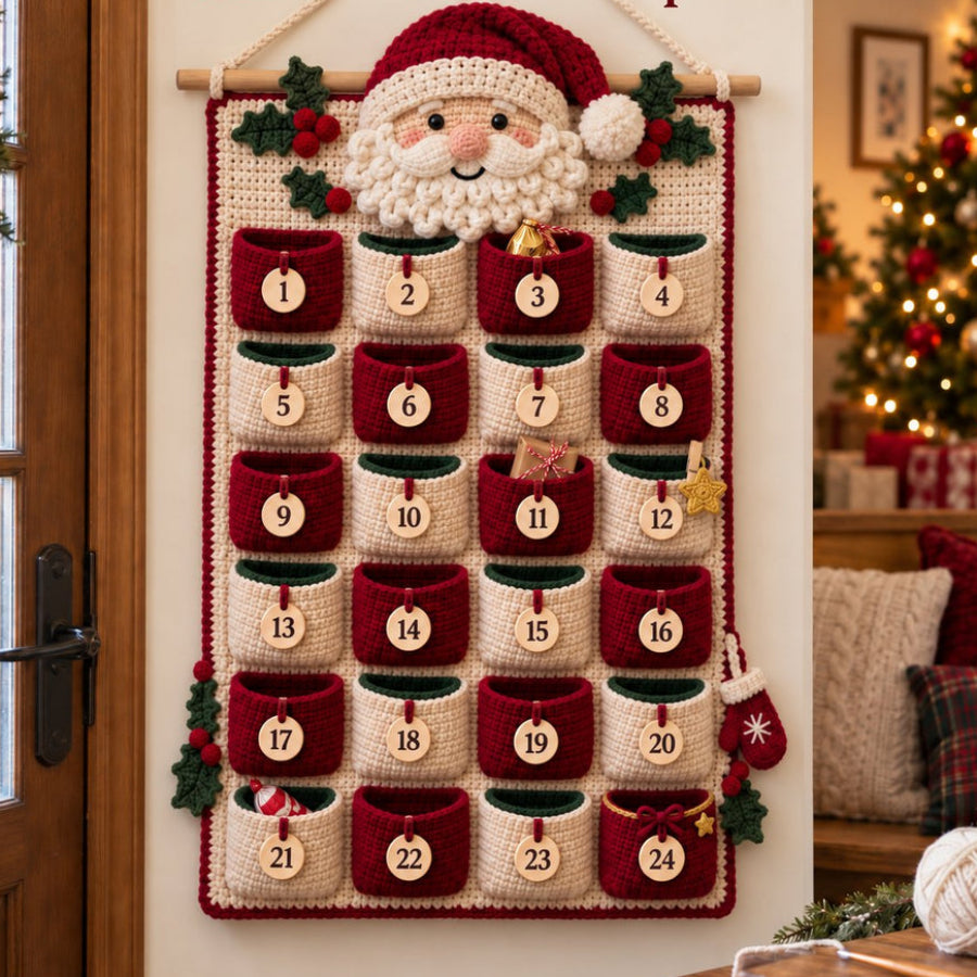 MerryStitch – Numbered Pocket Santa Crochet Advent Calendar