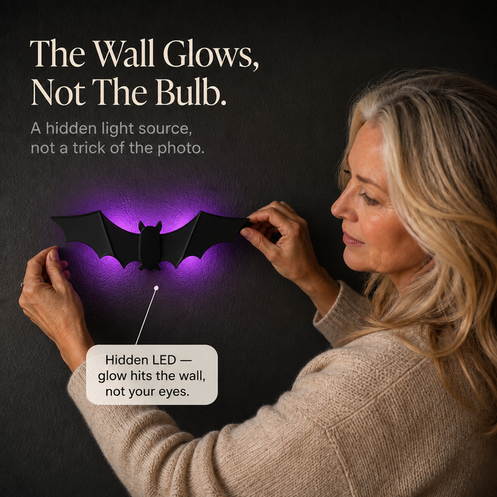 Hauntlow – Foldable LED Glow Halloween Bats (36 pcs)