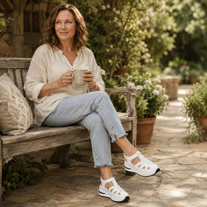 Velora – Cushioned Platform Sandals with Adjustable Strap for All-Day Comfort