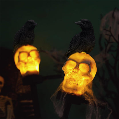 Skullight™ – Solar Crow Skull for Outdoor Lighting  (50% Off)