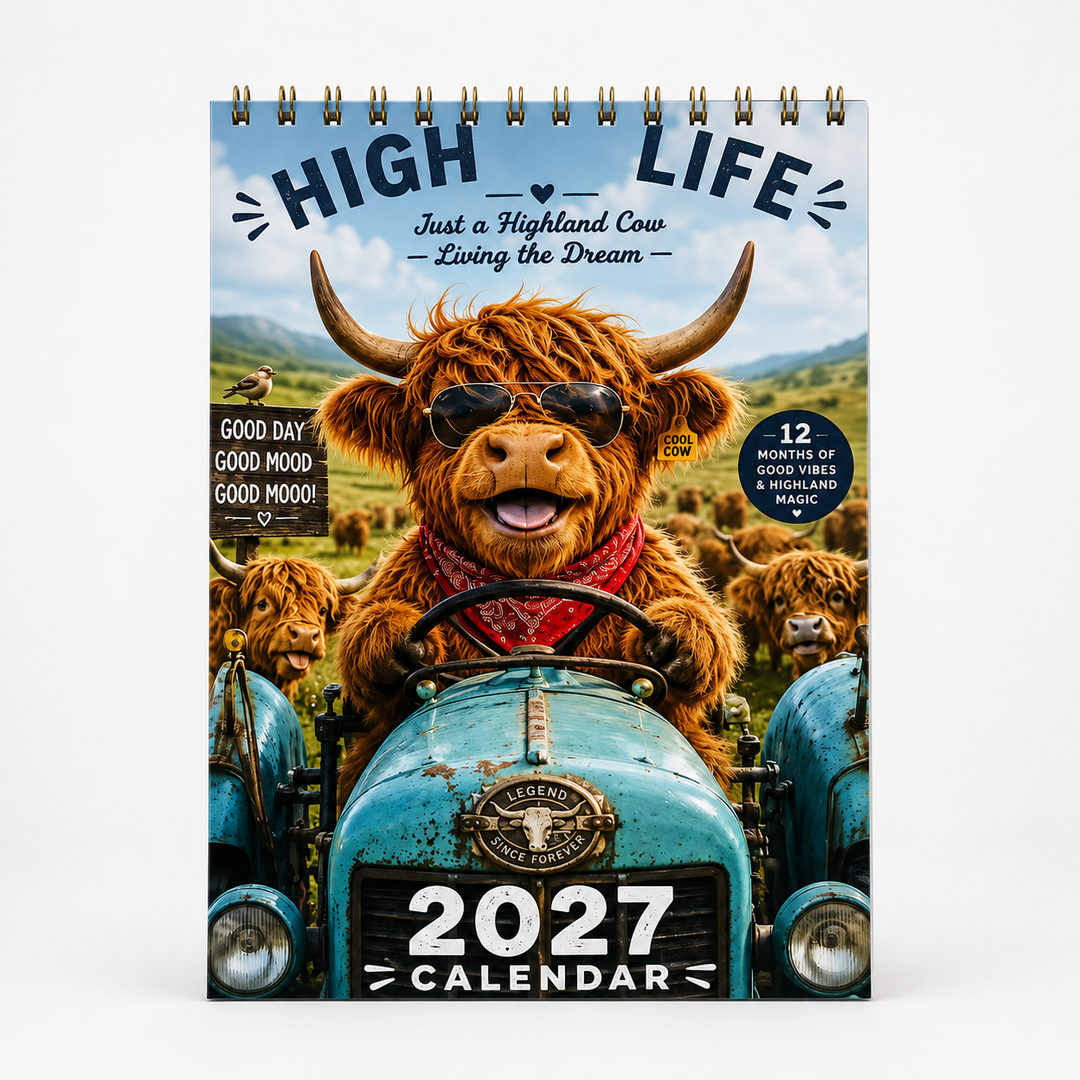 Mootsy – 2027 Highland Cow Wall Calendar