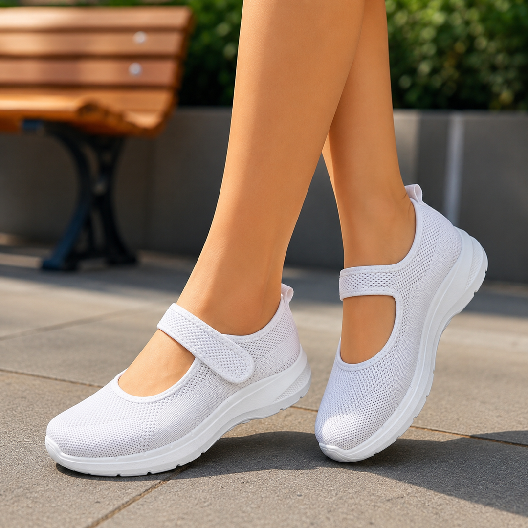 Elevana – Mesh Mary Jane Adjustable Strap Walking Shoe