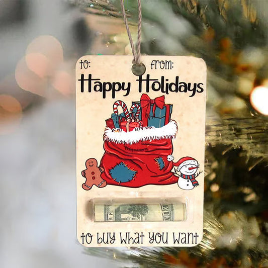 Givelle™ – Wooden Christmas Gift Money Holder