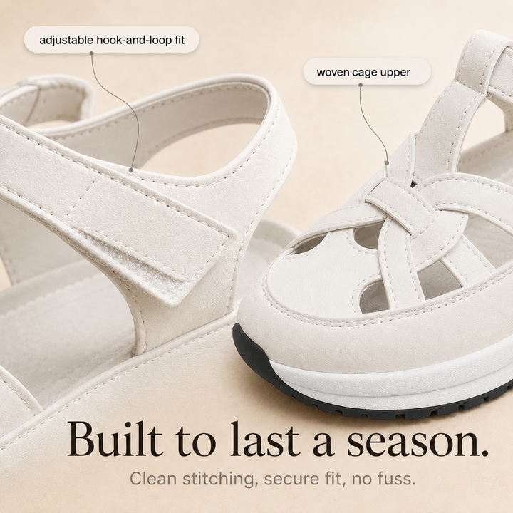 Velora – Cushioned Platform Sandals with Adjustable Strap for All-Day Comfort