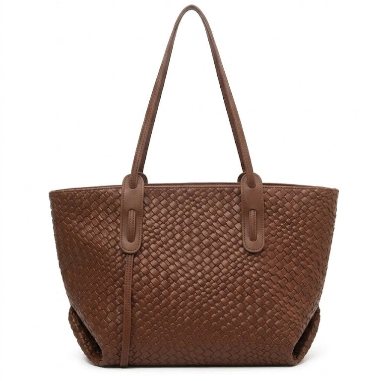 Ardenna – Woven Faux Leather Tote