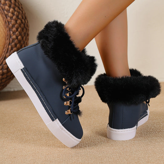 Furelle™ – Faux Fur Platform Winter Boots