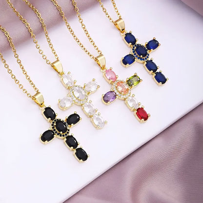 Solavée™ – Crystal Cross Pendant Necklace (50% Off)