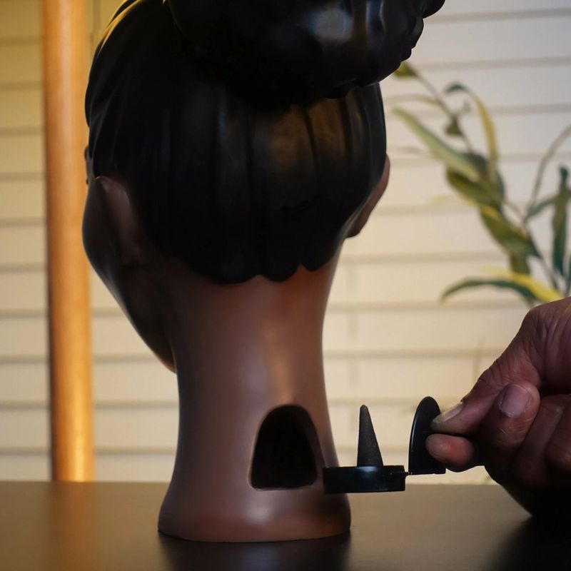Scentra™ - Luxury Black Woman Head Incense Sculpture (50% Off)