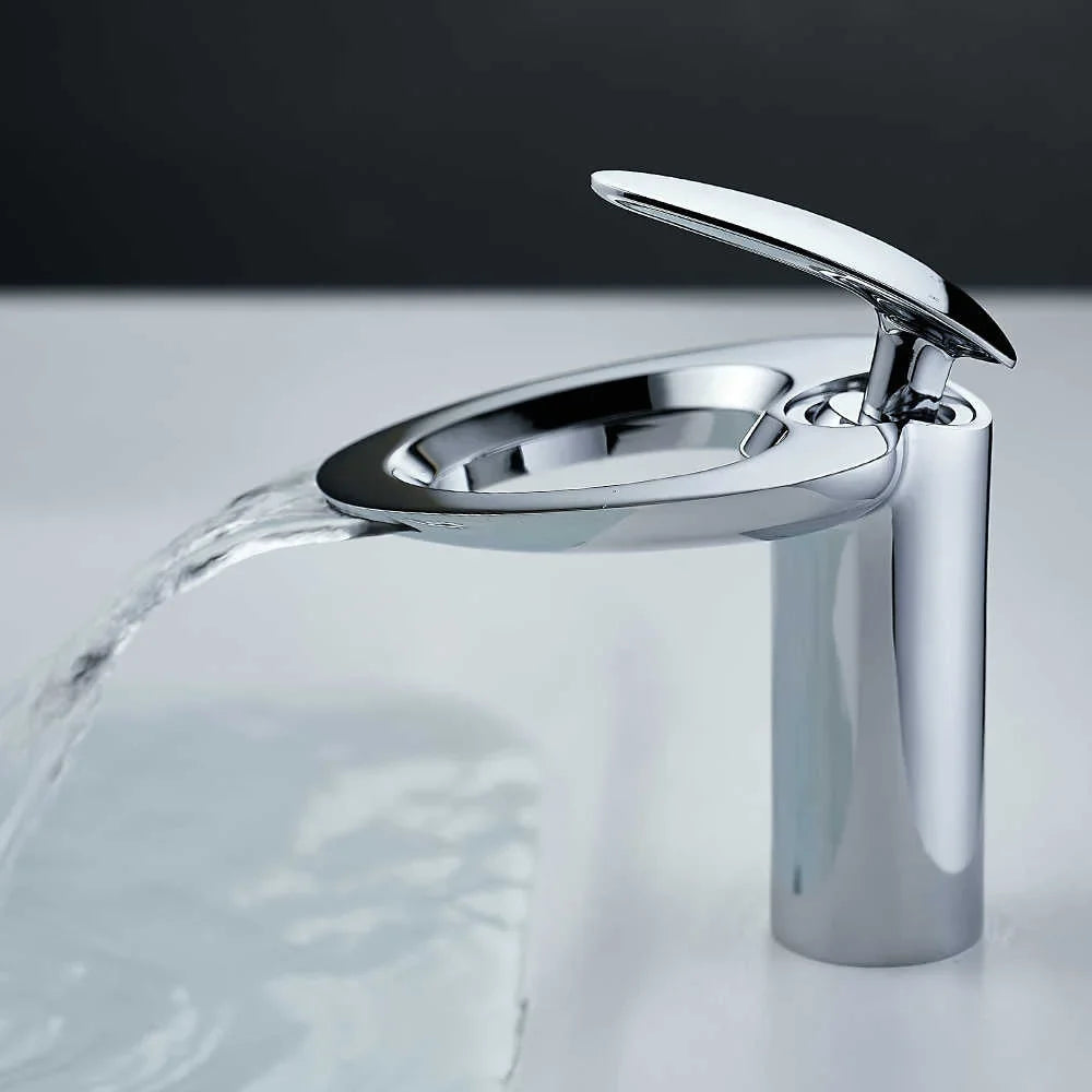 Copperflow – Waterfall Bathroom Faucet, Single Hole