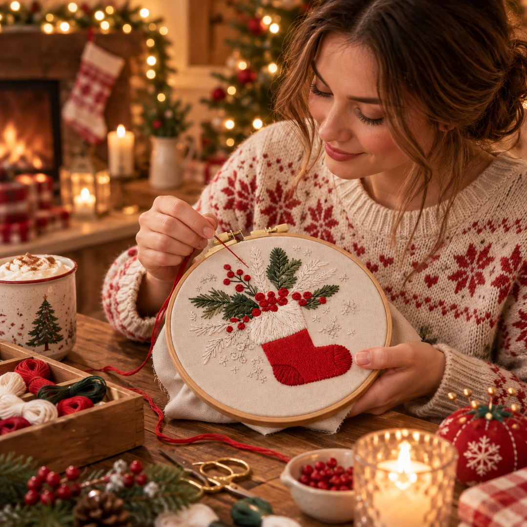 Hearthstitch – Christmas Stocking Embroidery Kit