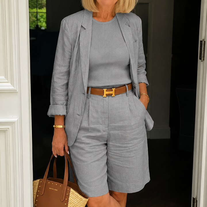Wearbella – Open-Front Top And Bermuda Shorts Set