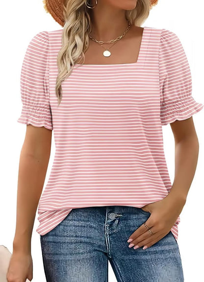 Easeen™ - Comfy, Covered & Square-Neck Top