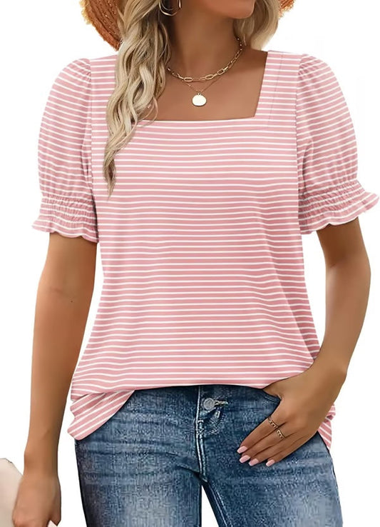 Easeen™ - Comfy, Covered & Square-Neck Top