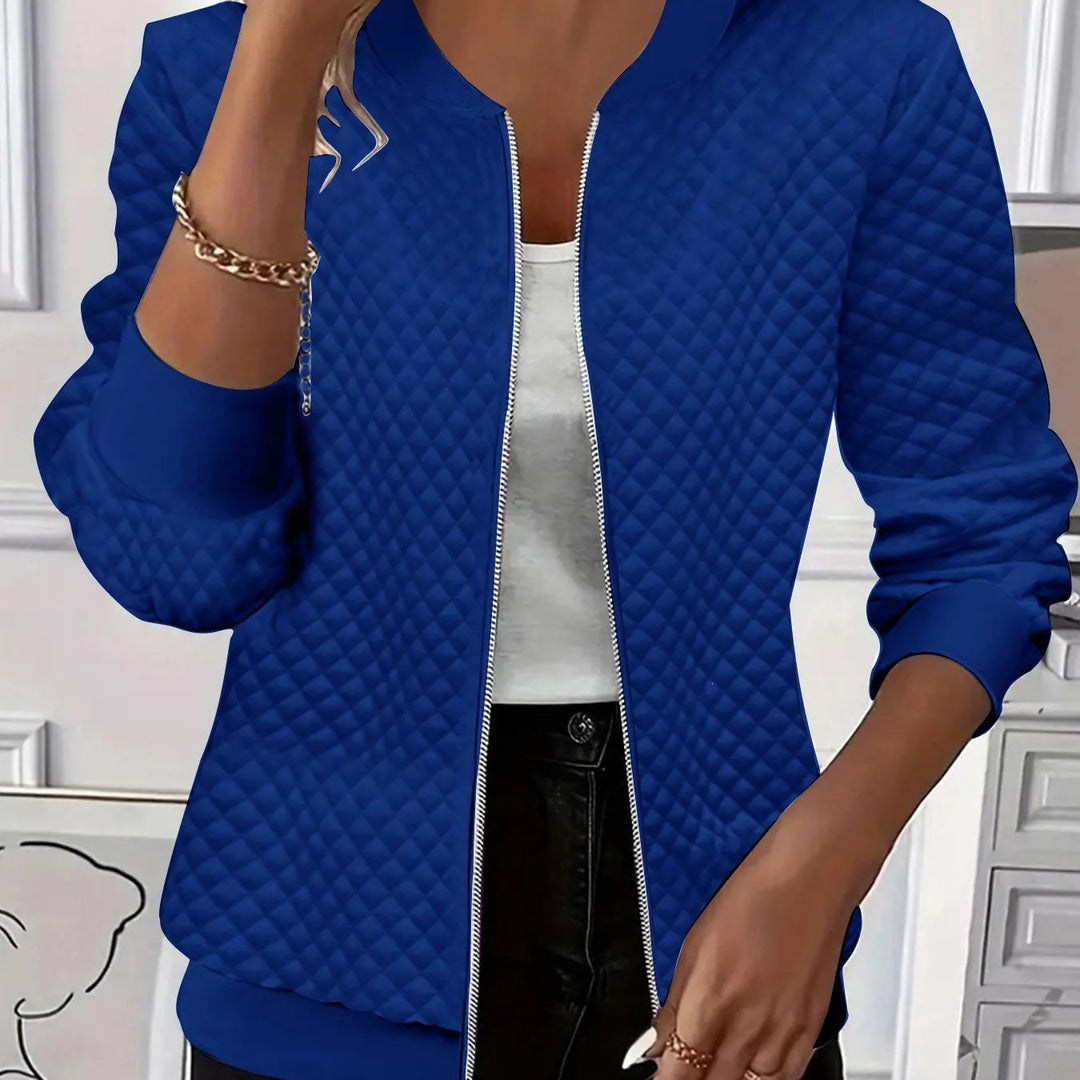 Overa – Diamond-Quilted Zip-Front Jacket