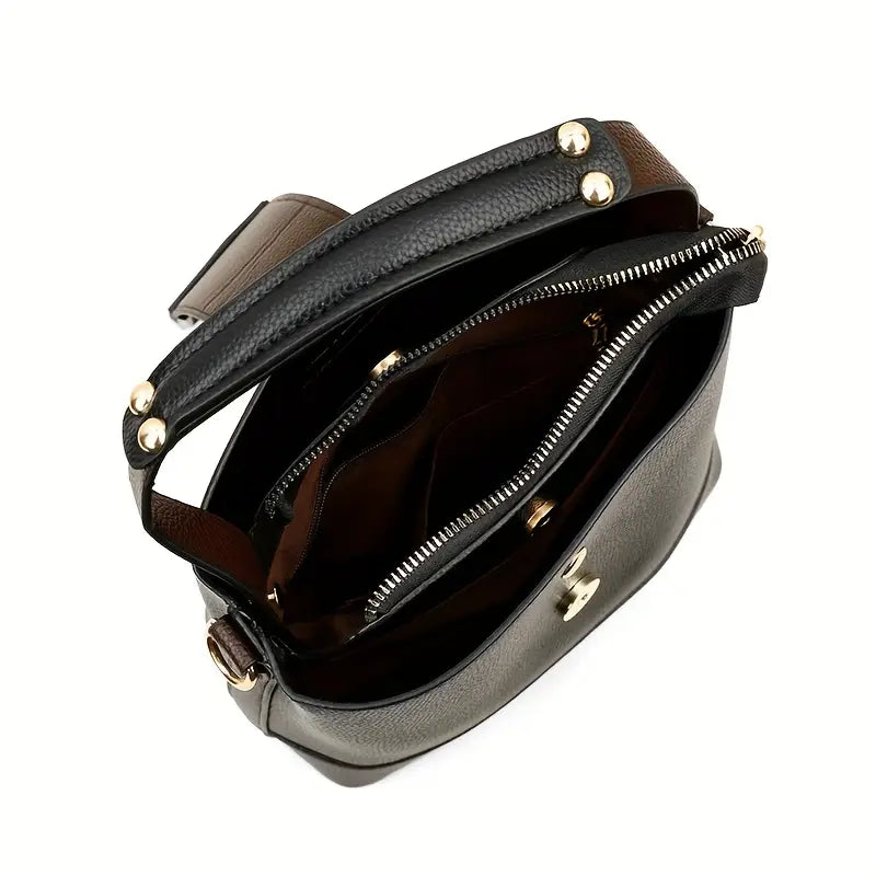 Ellabour™ – Structured Buckle Soft PU Leather Bag (60% Off)