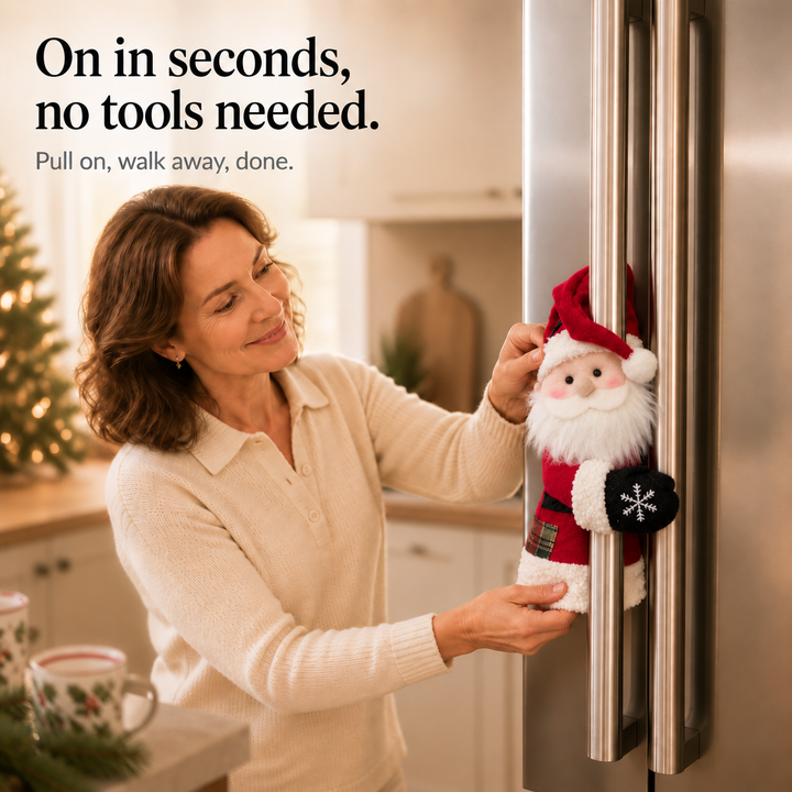MerryKnob – Santa And Snowman Door Handle Covers