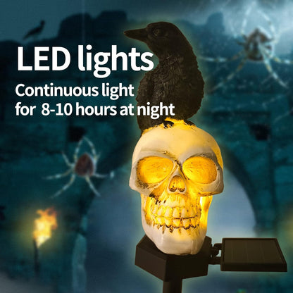 Skullight™ – Solar Crow Skull for Outdoor Lighting  (50% Off)