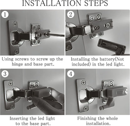 LumiHinge™ – 4 Cabinet Sensor Light for Easy Visibility (50% Off)