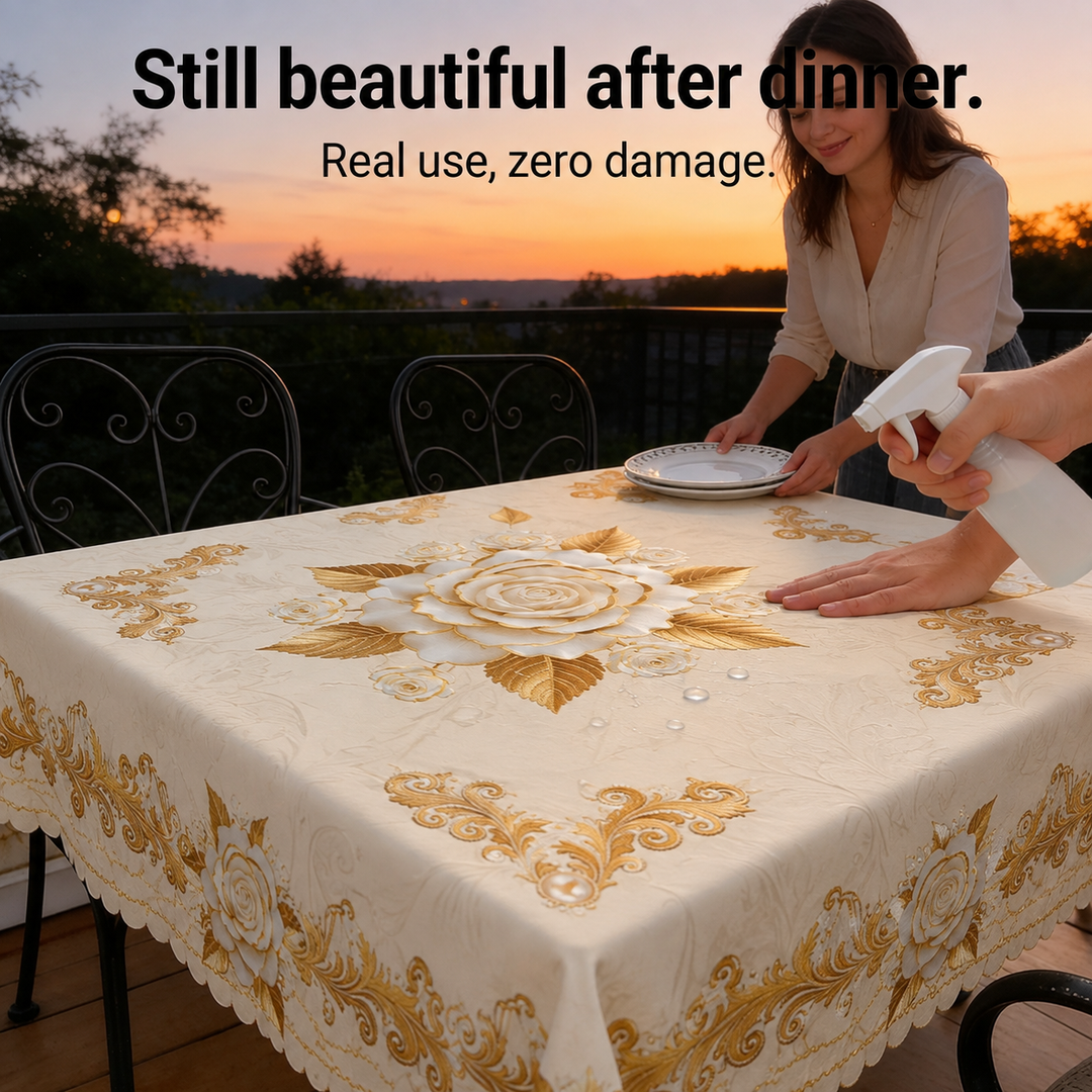 Roseval – The Tablecloth That Wipes Clean, Not Just Looks Clean