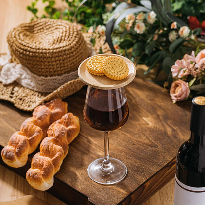 Florenza™ - Elegant Bamboo Wine Glass Toppers (50% Off)