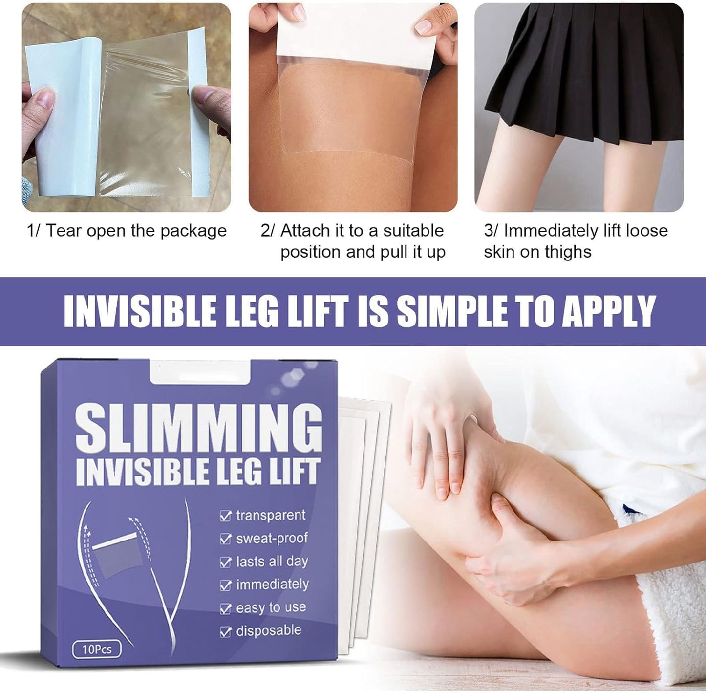 InvisiTight™ - Invisible Thigh Lift Patches for Instant Confidence (1+2 Free)