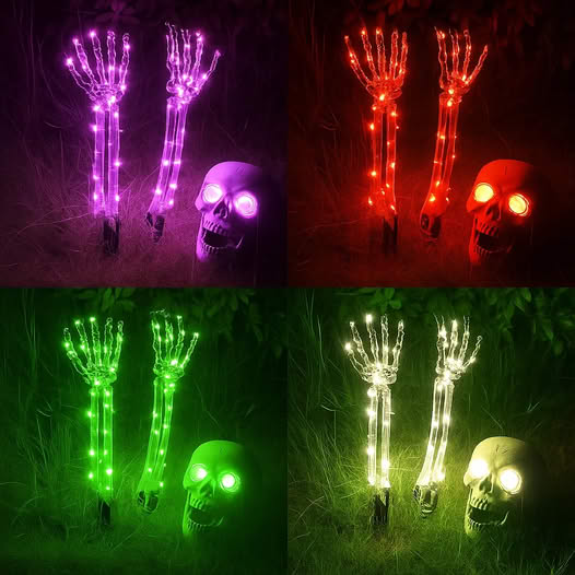 Hauntlet™ – Skeleton Lawn Stakes with LED Lights (50% Off)