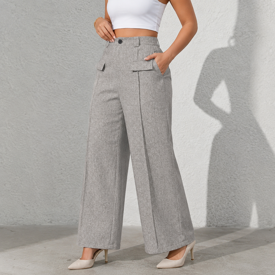 Wearbella – High-Waisted Tailored Wide-Leg Trousers